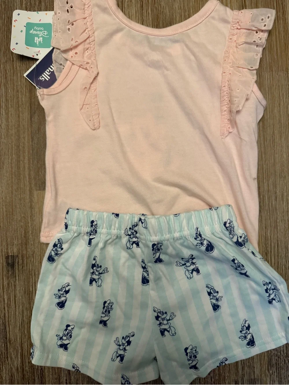 NWT Baby Girl Matching Minnie Short & Top Set, Size 24 month